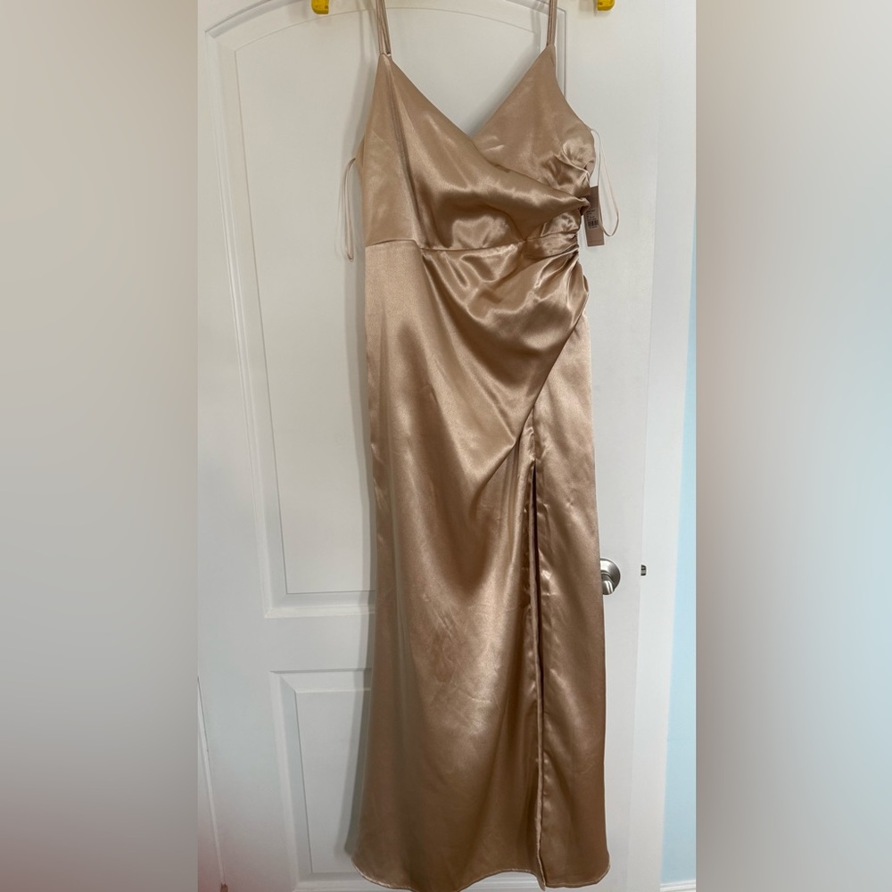 Luxurious Satin Bridal Party Dress